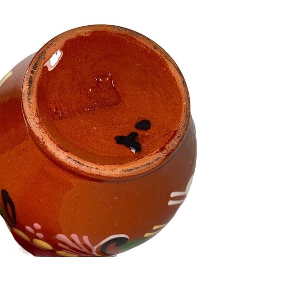 Vintage Hungary Pottery Vase 4”T 2.5”W Studio Art Pottery Flower Deco Redware - Picture 7 of 12